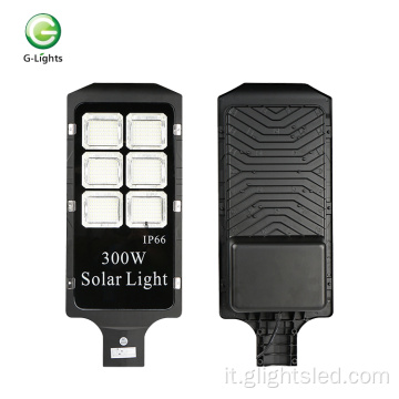 Lampione solare a led da esterno in alluminio 100w 300w